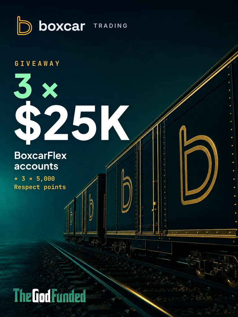 Giveaway: 3 × $25K BoxcarFlex accounts from Boxcar Trading